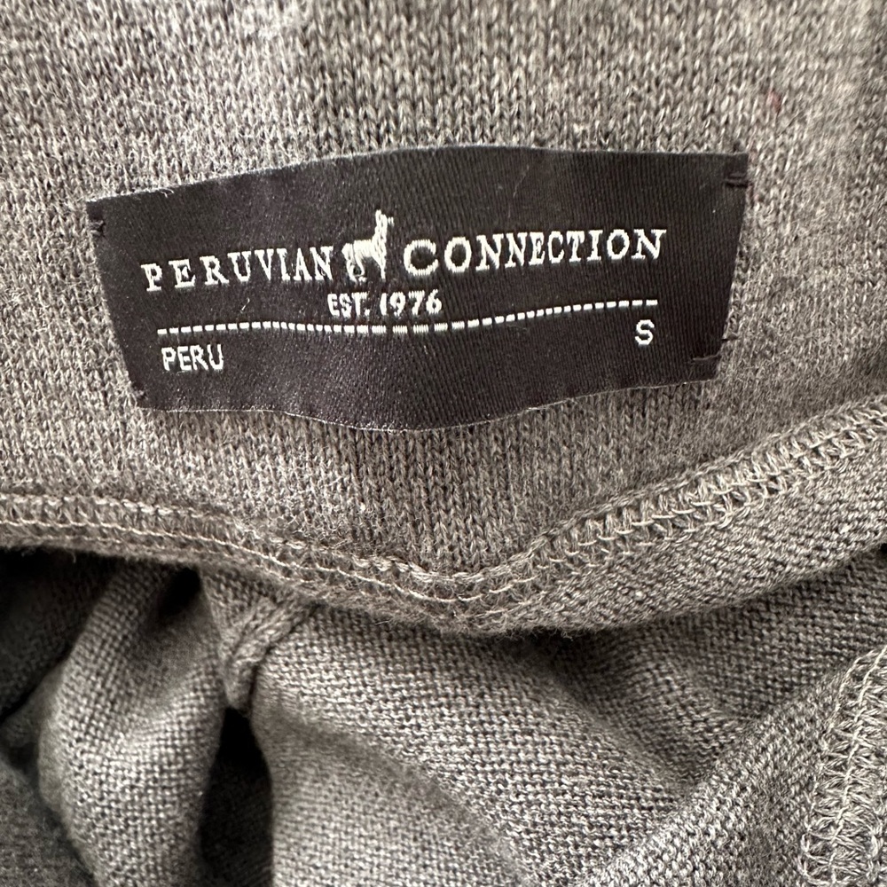 Peruvian Connection Charcoal Wide Leg Cotton Pant… - image 2